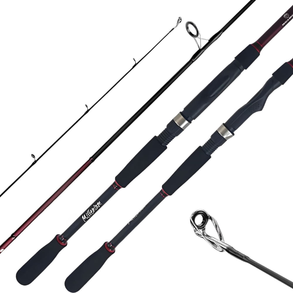 Vara Molinete 2,10m Carbono 15-40lb Pesca Brasil