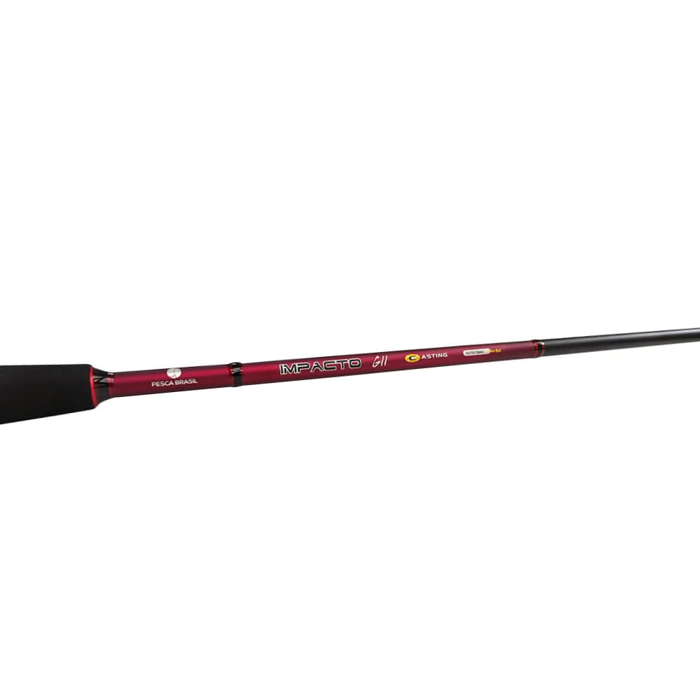Vara Carretilha 2,13m Carbono 40lbs Impacto GII 40C-7,0 Long Vermelho Pesca Brasil