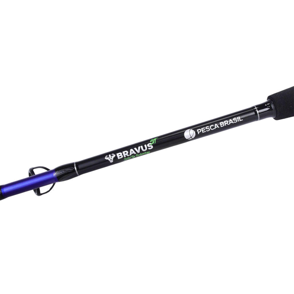 Vara para Molinete 1,98m Bravus STT Fibra de Carbono Pesca Brasil 180lbs