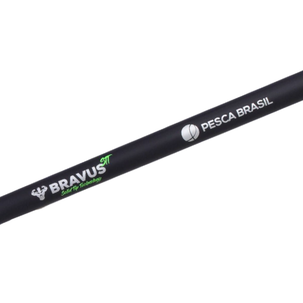 Vara para Carretilha 1,98m Bravus STT Fibra de Carbono 180lbs Pesca Brasil