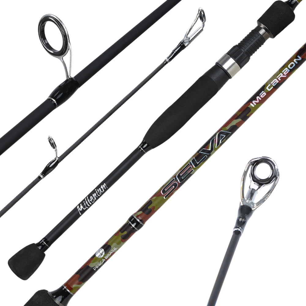 Vara de Pesca para Molinete Selva NG em Carbono IM6 Pesca Brasil