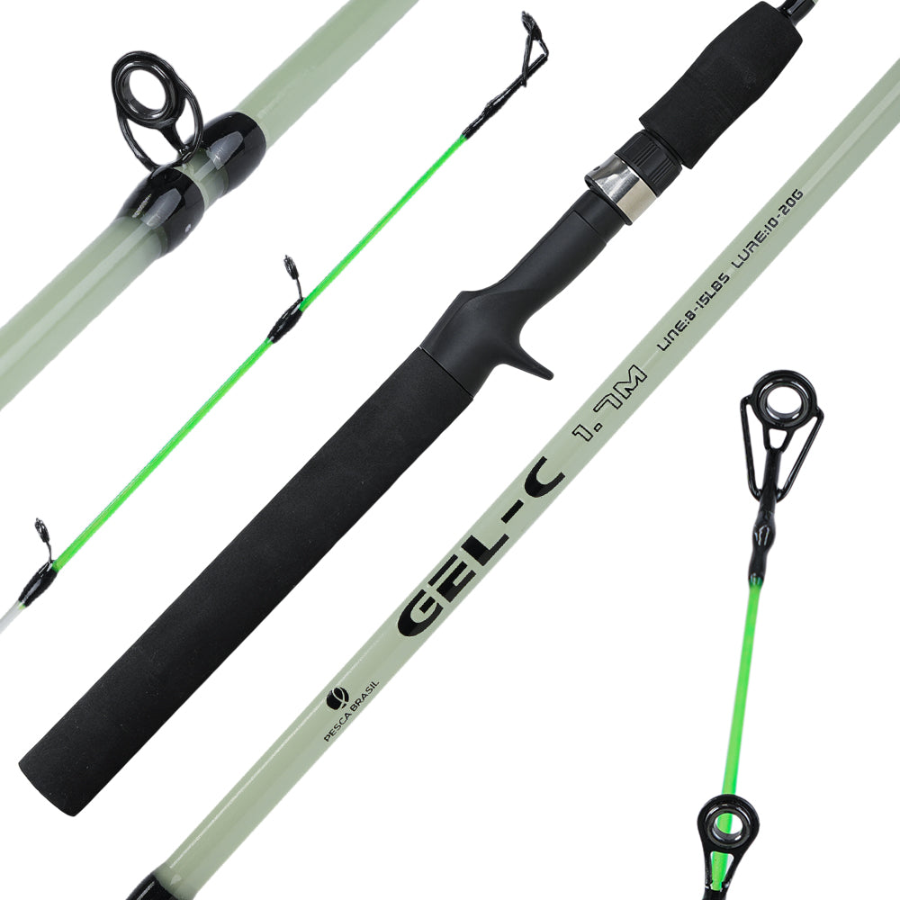 Vara de Pesca para Carretilha Maxforce Gel NG Inteiriça 8–15lbs em Fibra de Vidro Pesca Brasil