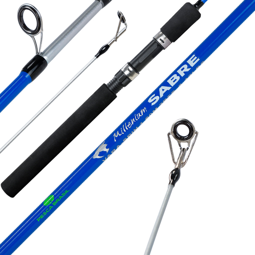 Vara para Molinete Sabre SBM1802 Pesca Brasil 1,80m 2 Partes 20 lb