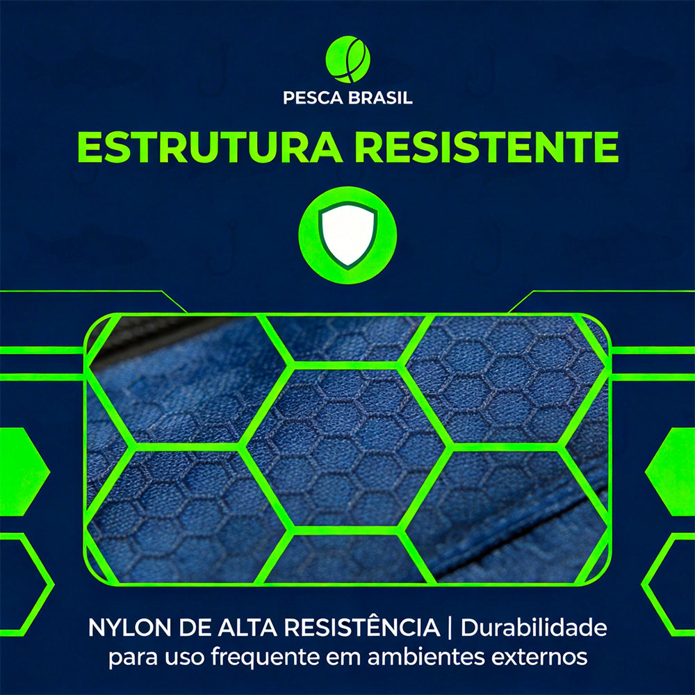 Bolsa Grande Pro Team NG Pesca Brasil com 4 Estojos