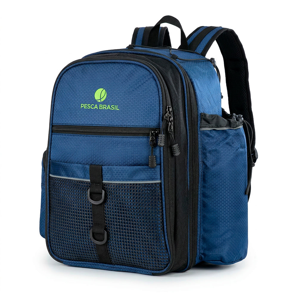 Mochila Pro Team NG Pesca Brasil com 4 Estojos Organizadores