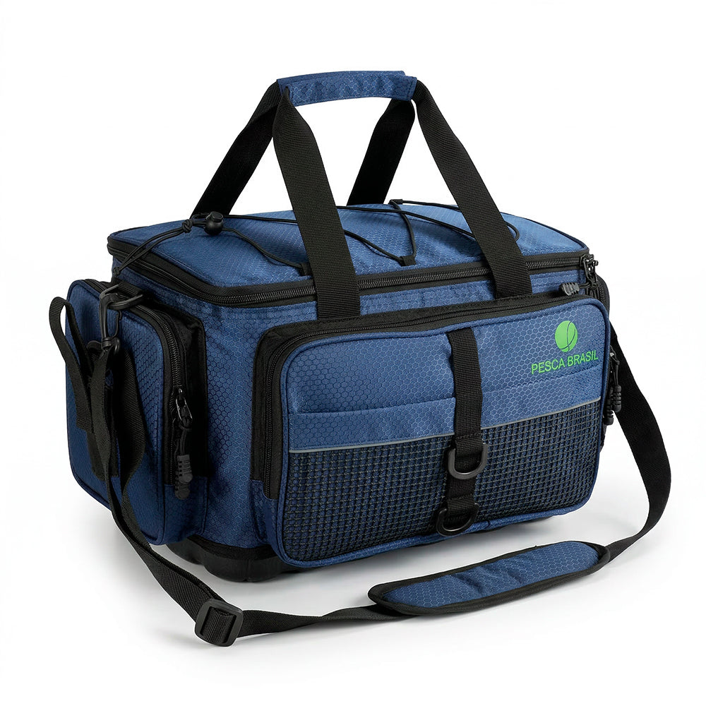 Bolsa Média Pro Team NG Pesca Brasil Nylon com 4 Estojos