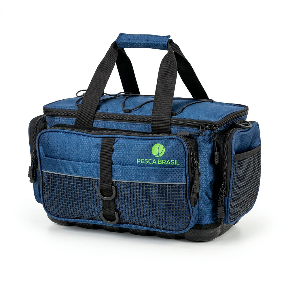 Bolsa Média Pro Team NG Pesca Brasil Nylon com 4 Estojos