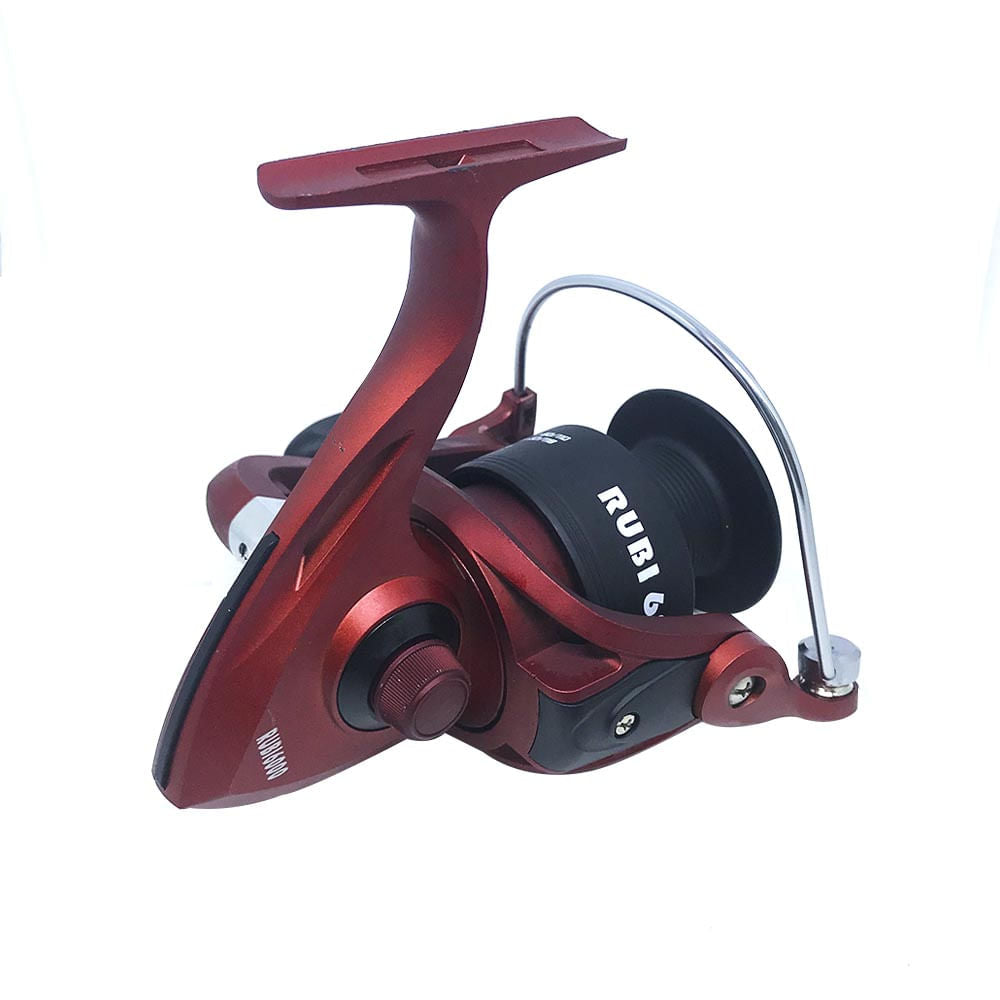 Molinete com 3 rolamentos em aço e carretel em grafite RUBI 6000 – Pesca Brasil