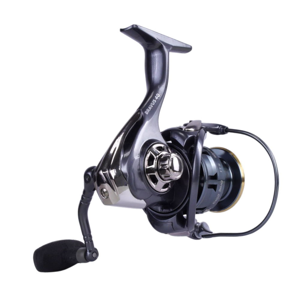 Molinete Bravus 40 Pesca Brasil 4+1 Rolamentos e Ambidestro