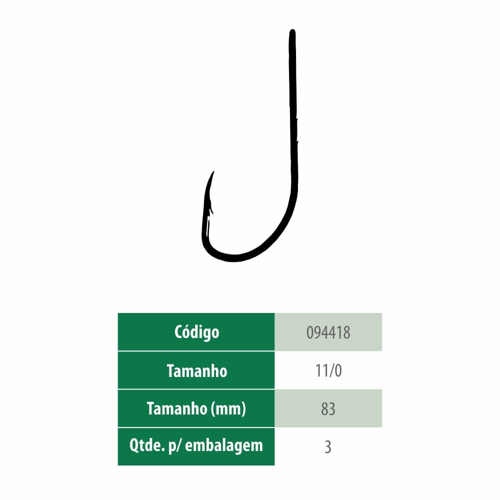 Anzol Baitholder Black 11/0 Pesca Brasil para água doce ou salgada