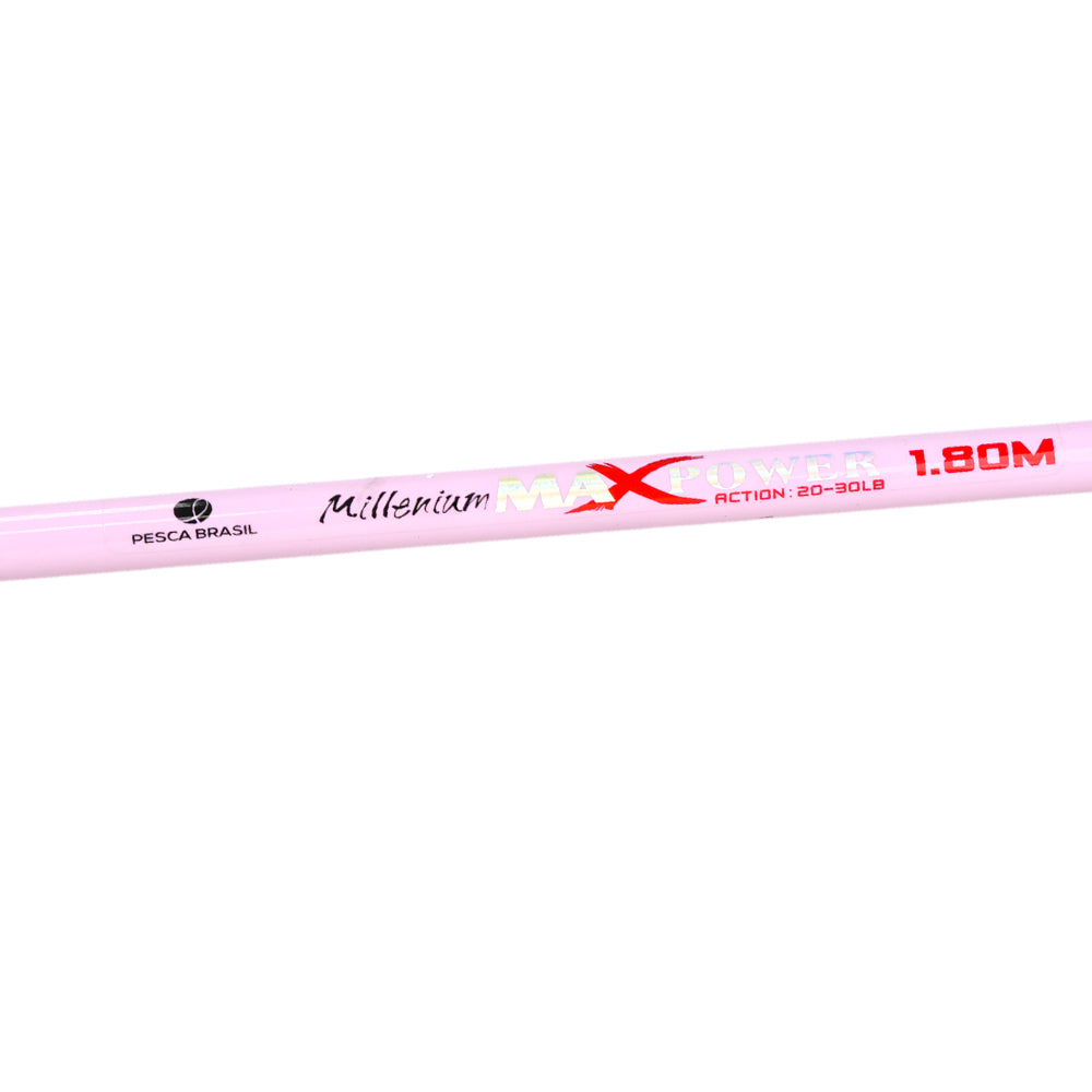 Combo Vara + Molinete Feminino Pesca Brasil Maxpower Lady