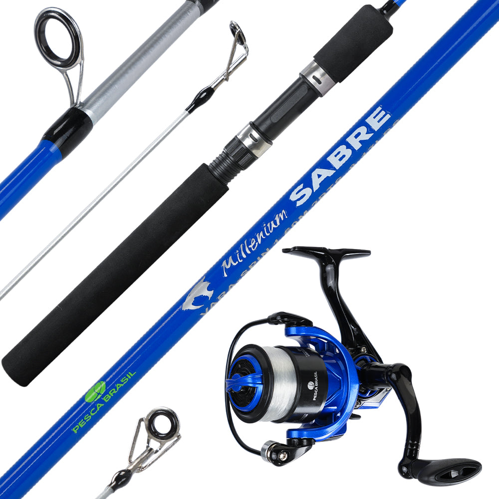 Combo Sabre Vara + Molinete Pesca Brasil