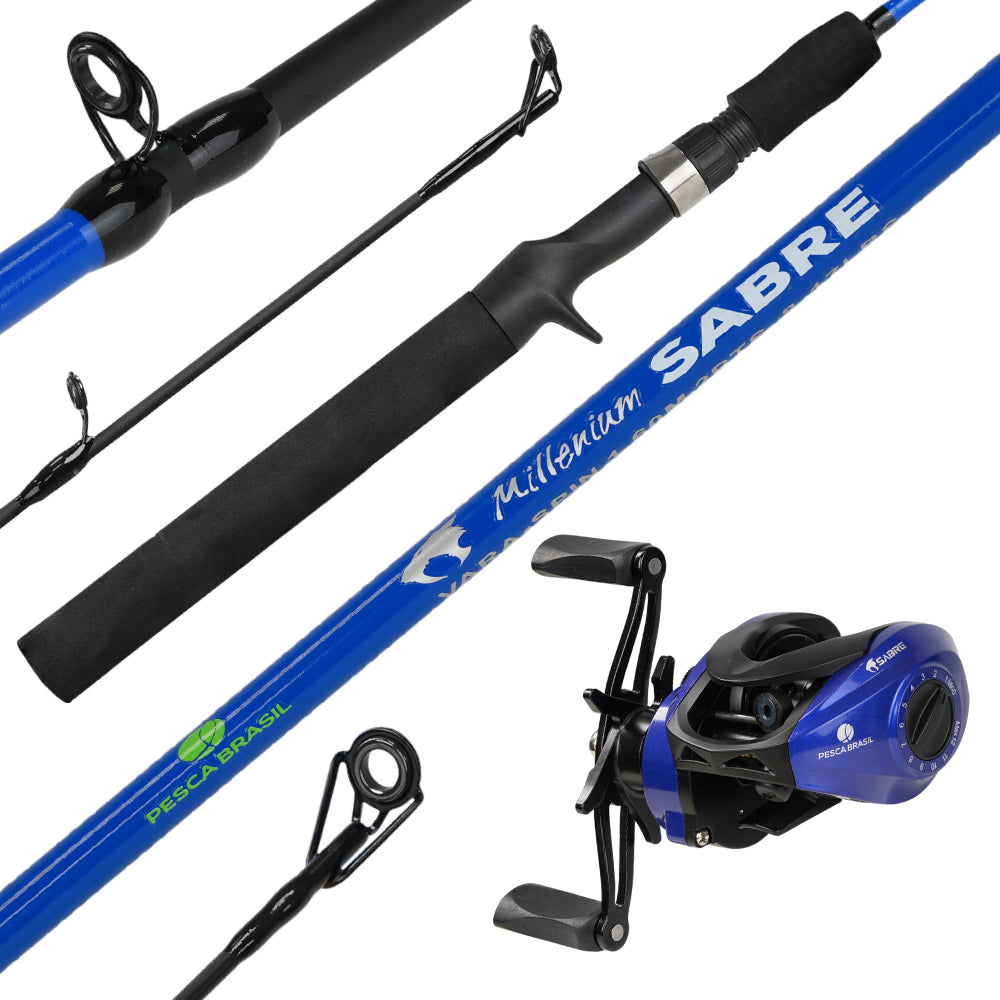 Combo Sabre Vara + Carretilha Pesca Brasil