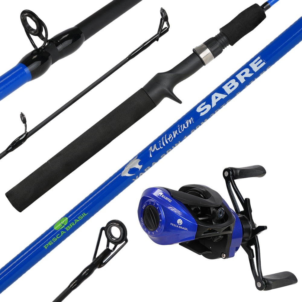 Combo Sabre Vara + Carretilha Pesca Brasil
