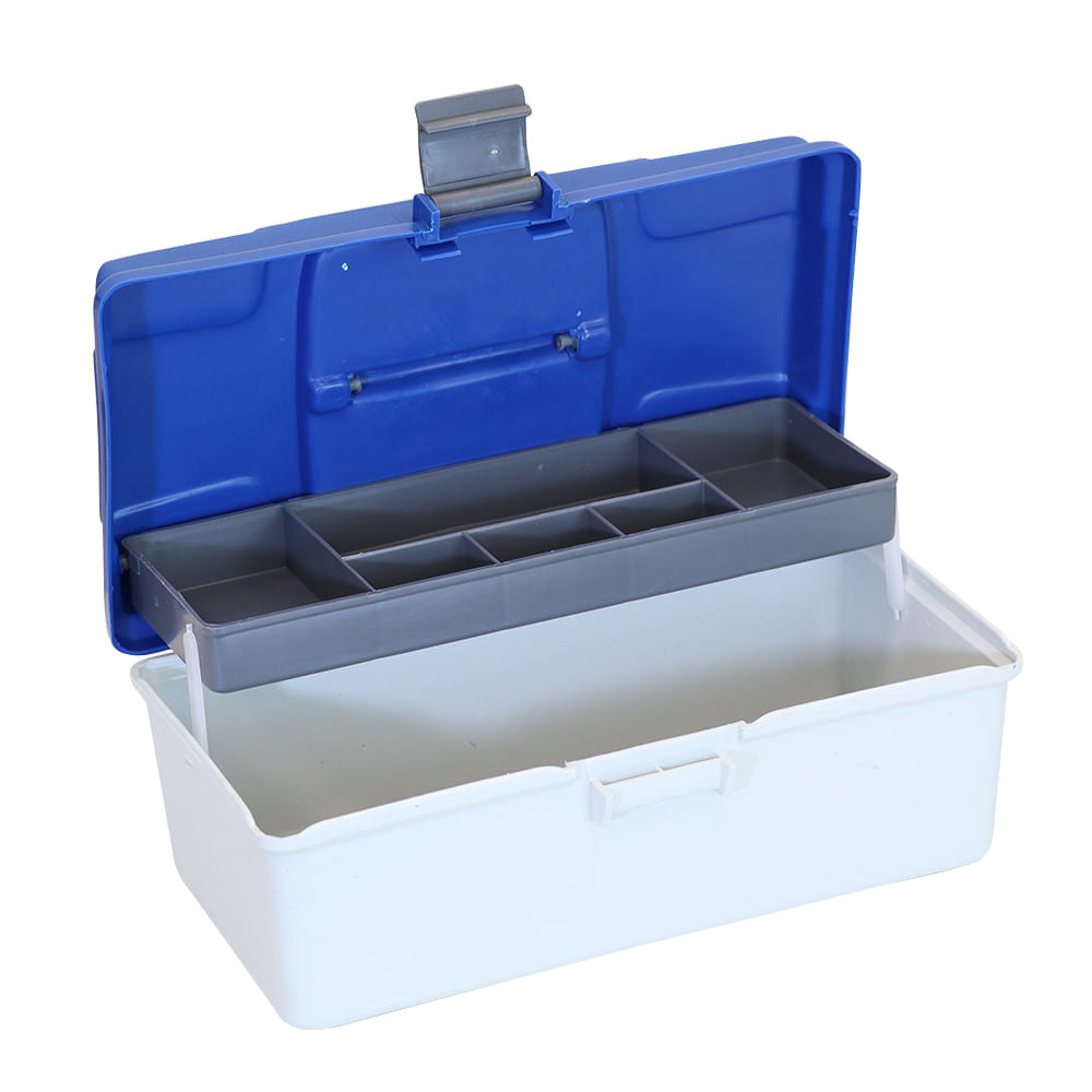 Maleta para pesca PB Box 001 da Pesca Brasil com 1 estojo multiuso e bandeja interna