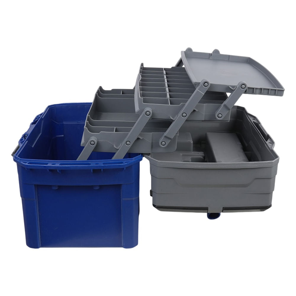Maleta de Pesca PB Box Max + 3 Bandejas Articuladas Pesca Brasil
