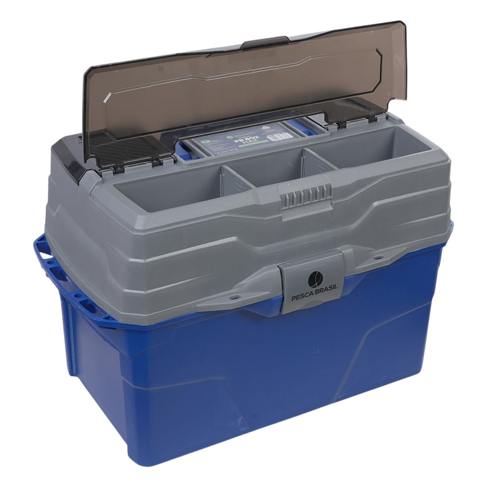 Maleta de Pesca PB Box Max + 3 Bandejas Articuladas Pesca Brasil