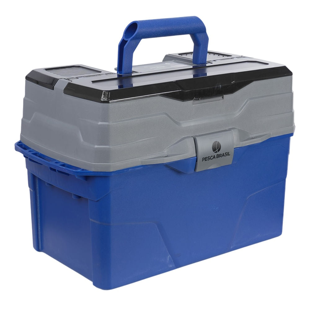 Maleta de Pesca PB Box Max + 3 Bandejas Articuladas Pesca Brasil
