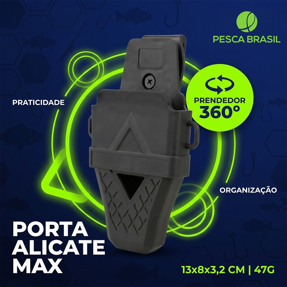 Porta Alicate Max Pesca Brasil Kit com 3 Unidades Prendedor Giratório 360° Resistente