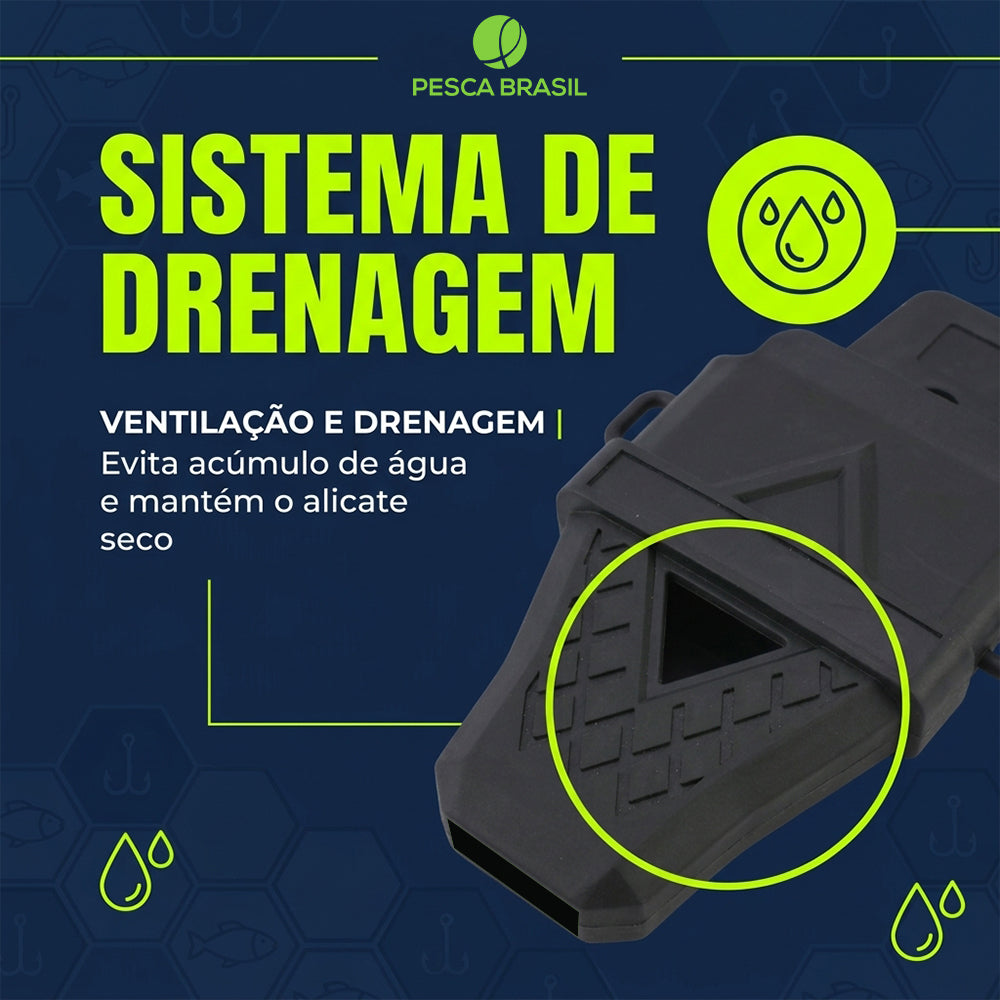 Porta Alicate Max Pesca Brasil Kit com 5 Unidades Prendedor Giratório 360° Resistente