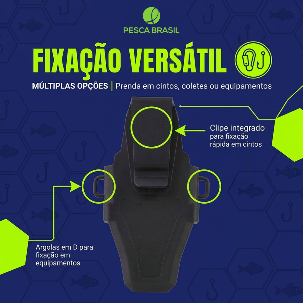 Porta Alicate Max Pesca Brasil Kit com 5 Unidades Prendedor Giratório 360° Resistente