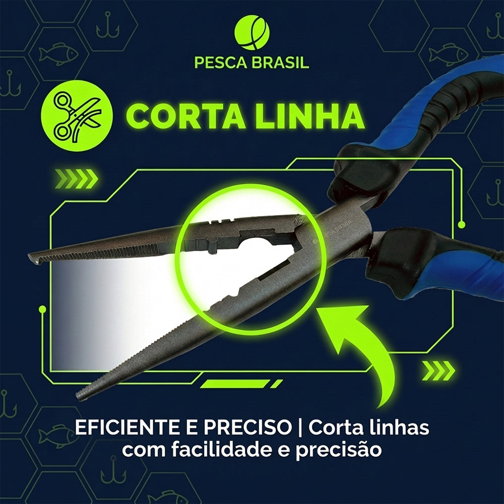 Alicate de Pesca Alligator G 22,9 Pesca Brasil com Ponta Troca Garatéia