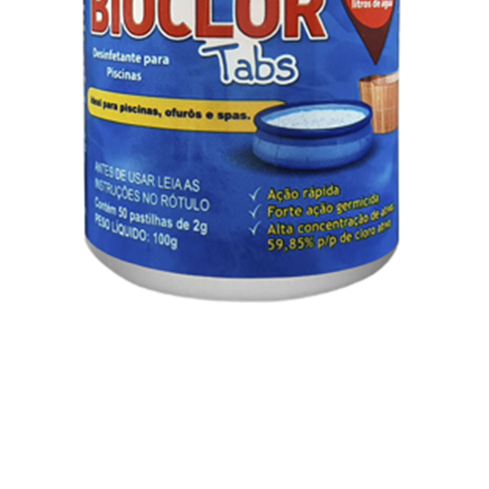 Pastilha desinfetante para piscinas Bioclor 2g