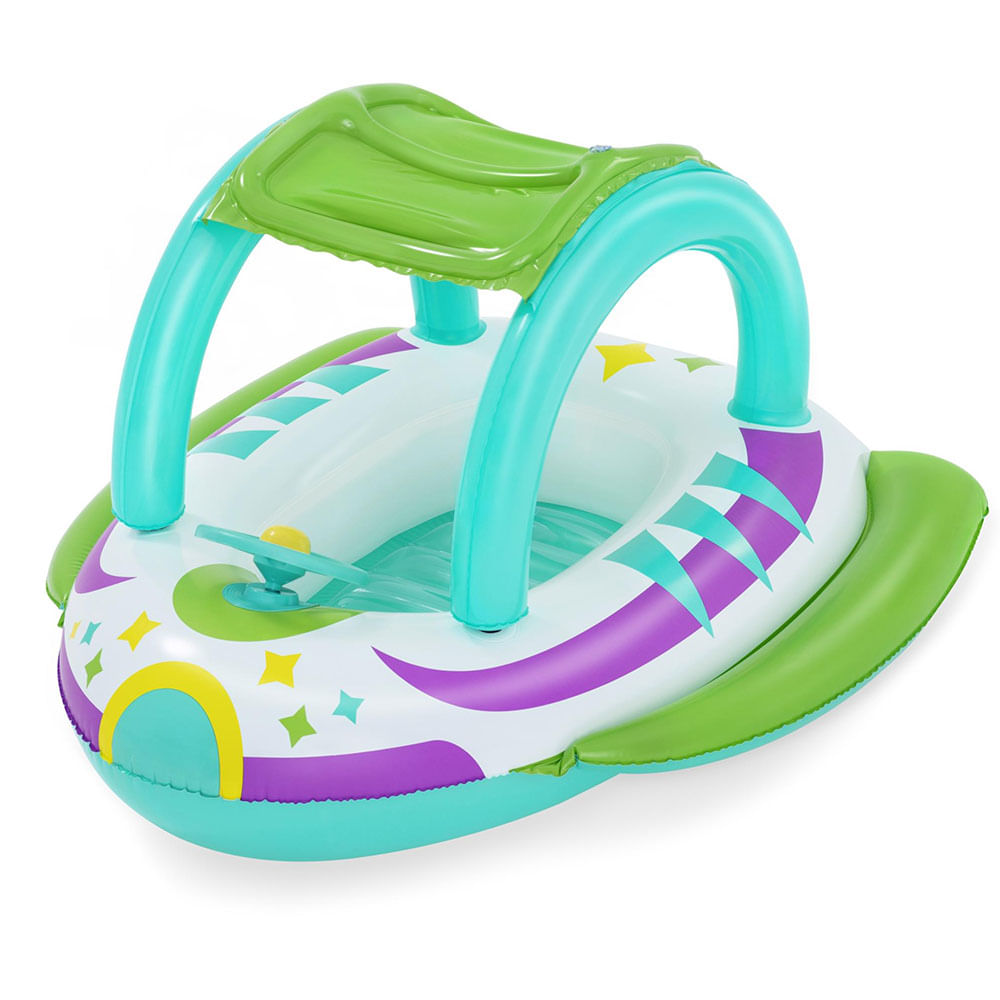 Bote infantil Bestway Espaço Nave para crianças com mais de 3 anos e proteção UV50+