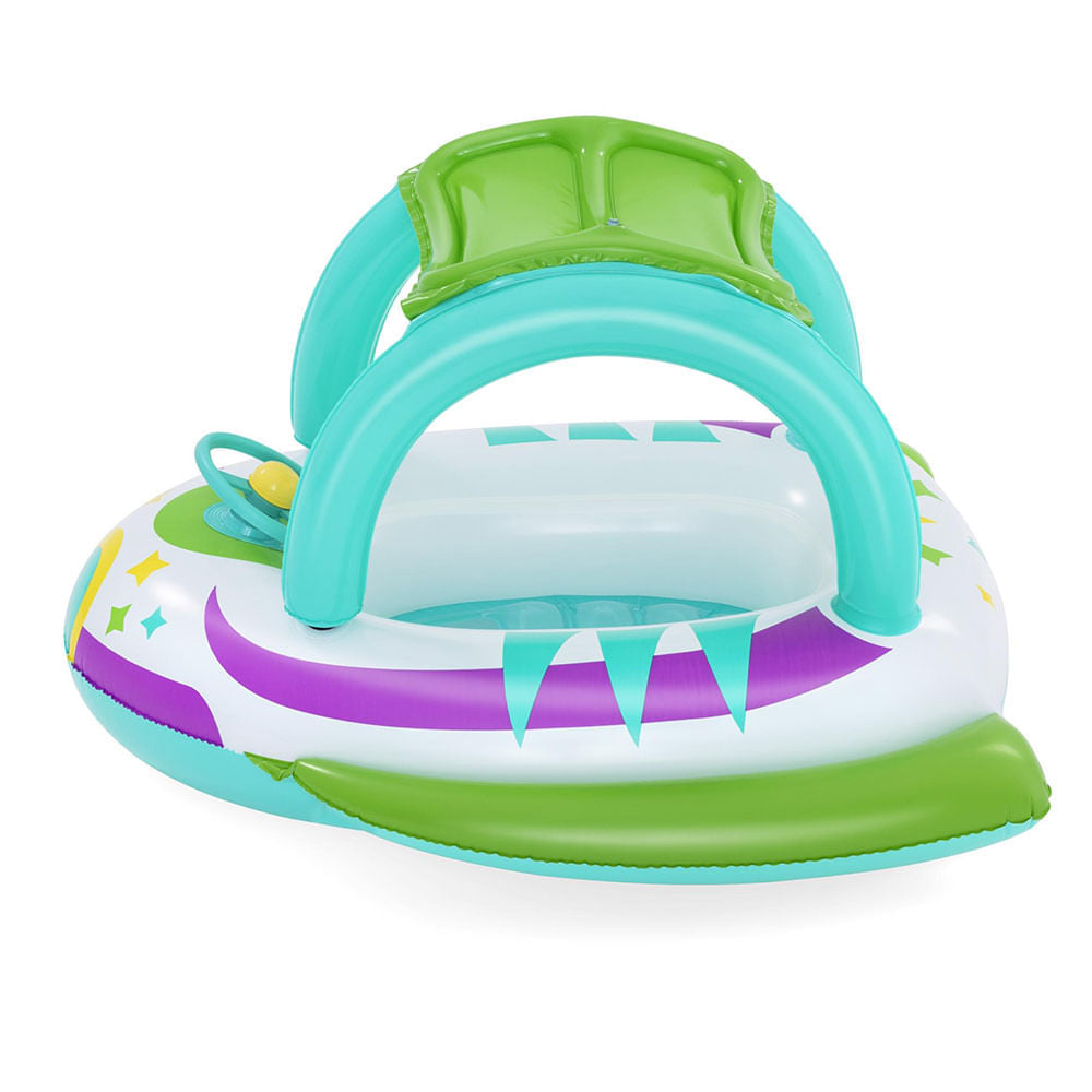 Bote infantil Bestway Espaço Nave para crianças com mais de 3 anos e proteção UV50+