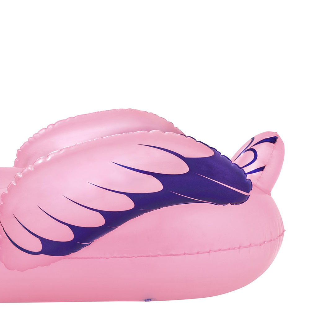 Boia inflável Bestway Flamingo com alças resistentes ideal para piscinas em dias quentes