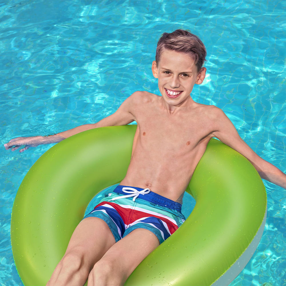 Boia inflável circular de piscina Bestway Neon 91cm