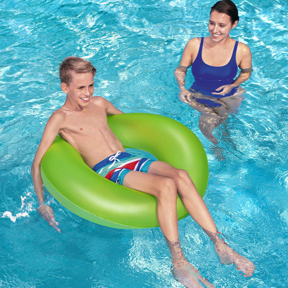 Boia inflável circular de piscina Bestway Neon 91cm