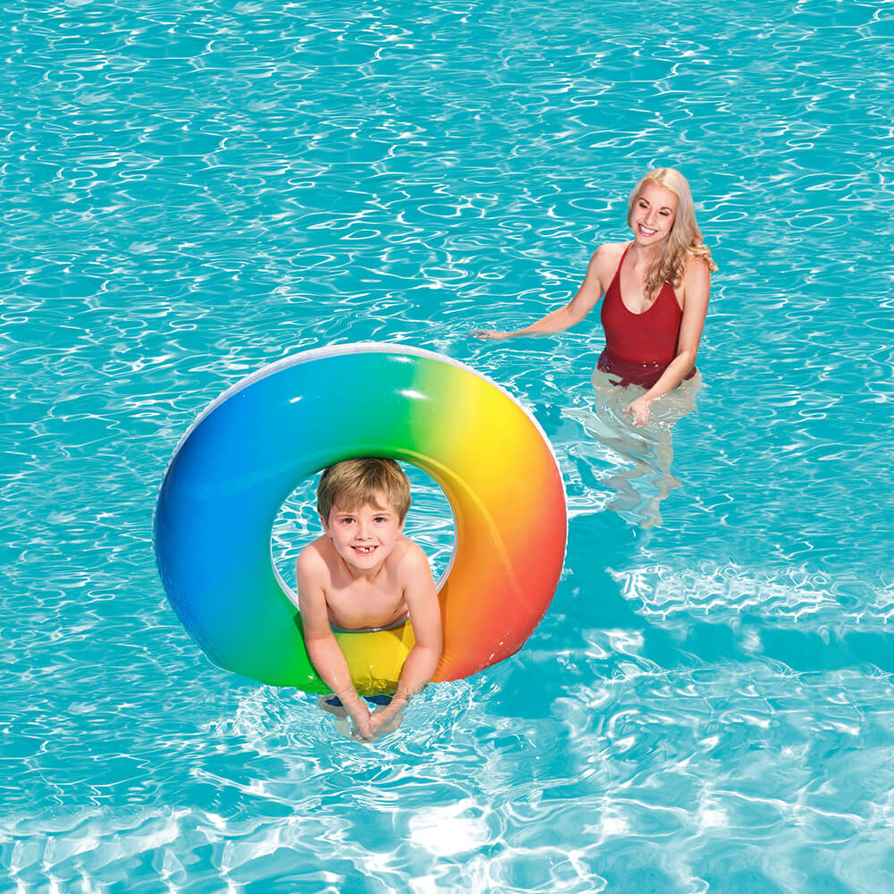 Boia inflável para piscina Arco-íris Bestway 91cm