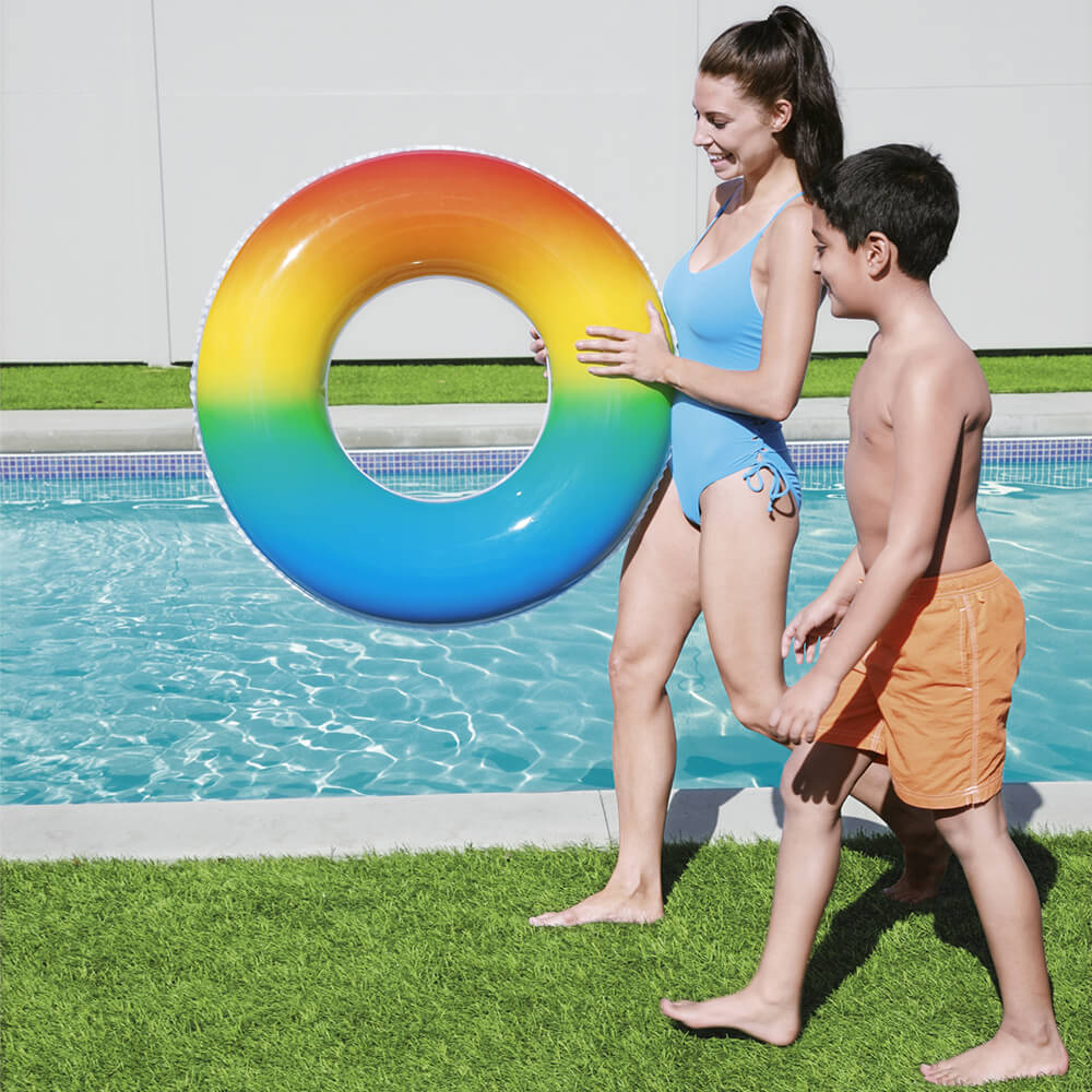 Boia inflável para piscina Arco-íris Bestway 91cm