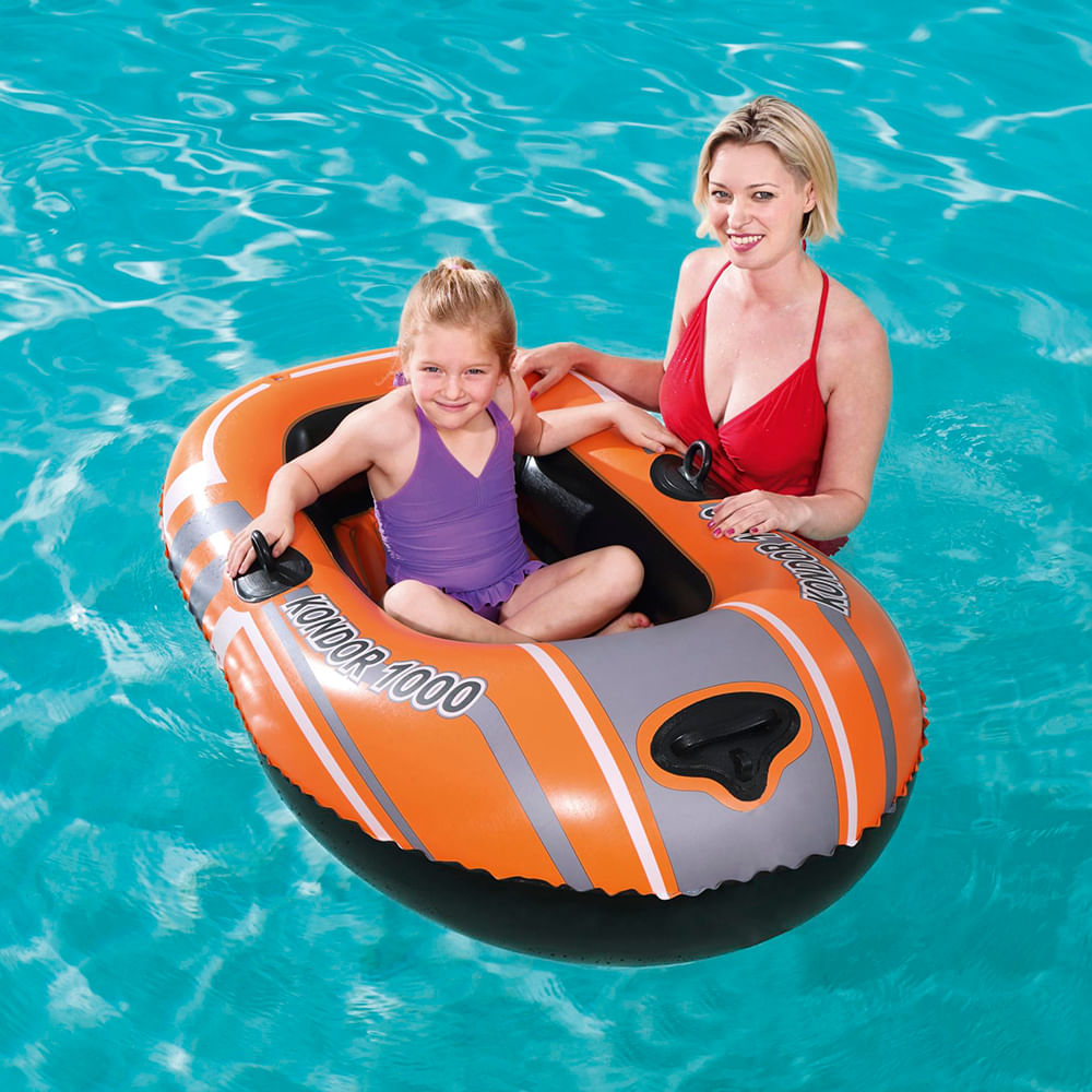 Bote Inflável Infantil Bestway Hydro Force Kondor 1000 – 1,55m com Corda e Suporte para Remos