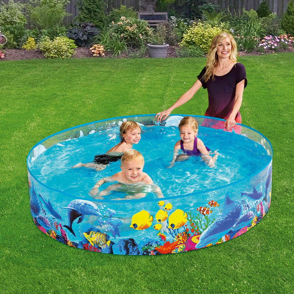 Piscina Semirrígida Circular Infantil Bestway Estampa Peixes 946L