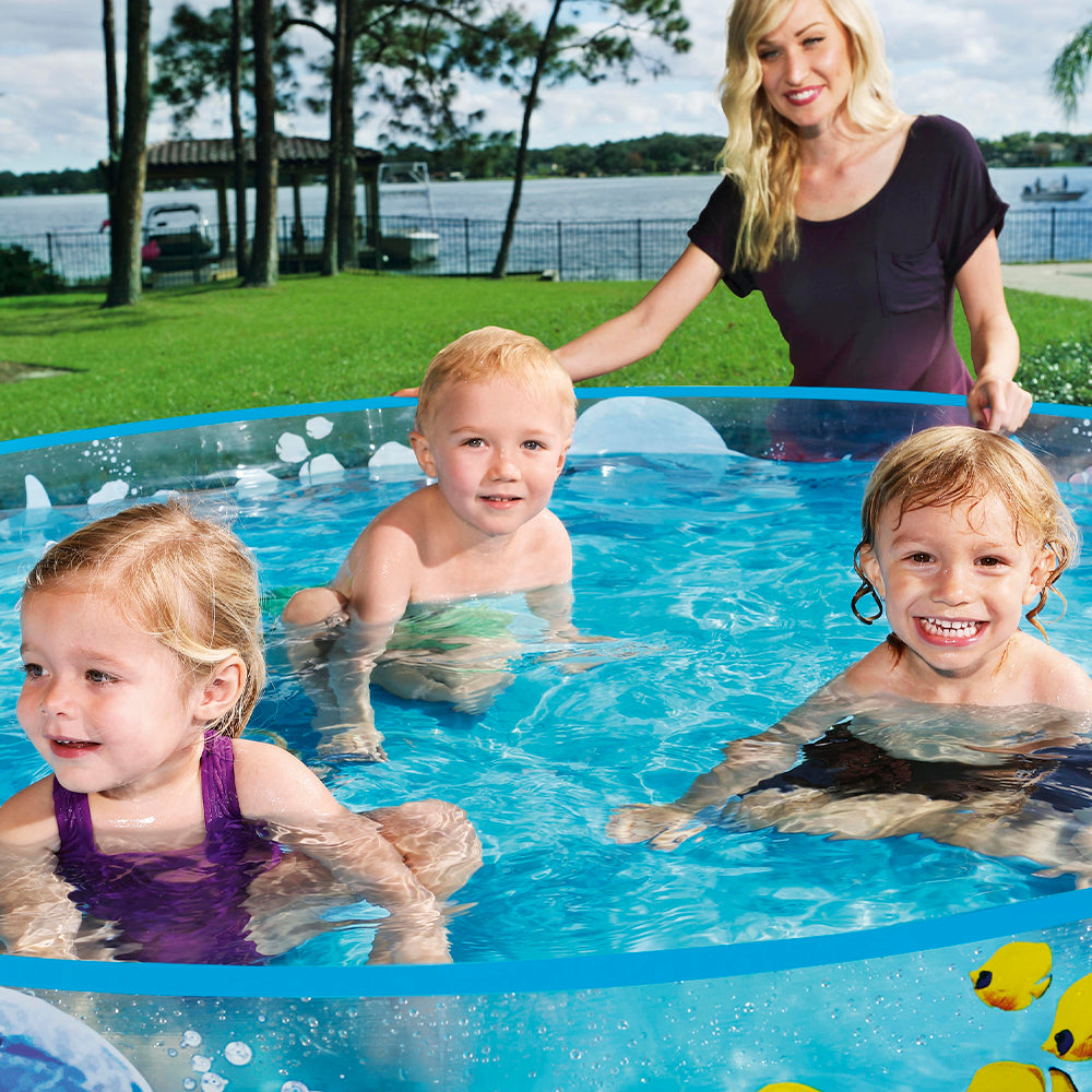 Piscina Semirrígida Circular Infantil Bestway Estampa Peixes 946L