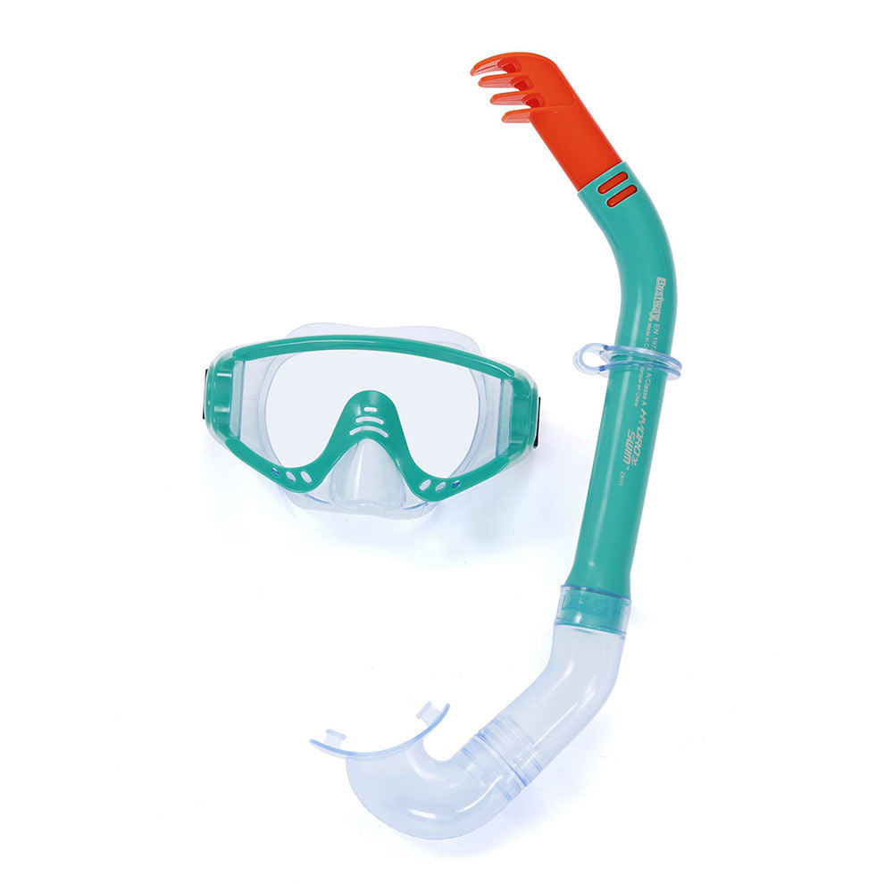 Kit de mergulho Bestway infantil com snorkel e máscara Secret Bay