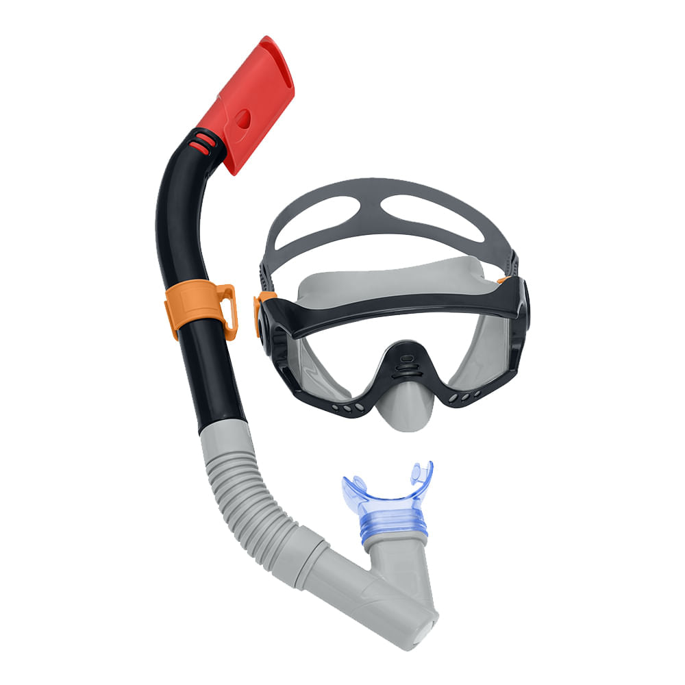 Kit de mergulho snorkel com máscara e pé de pato Spark adulto Bestway