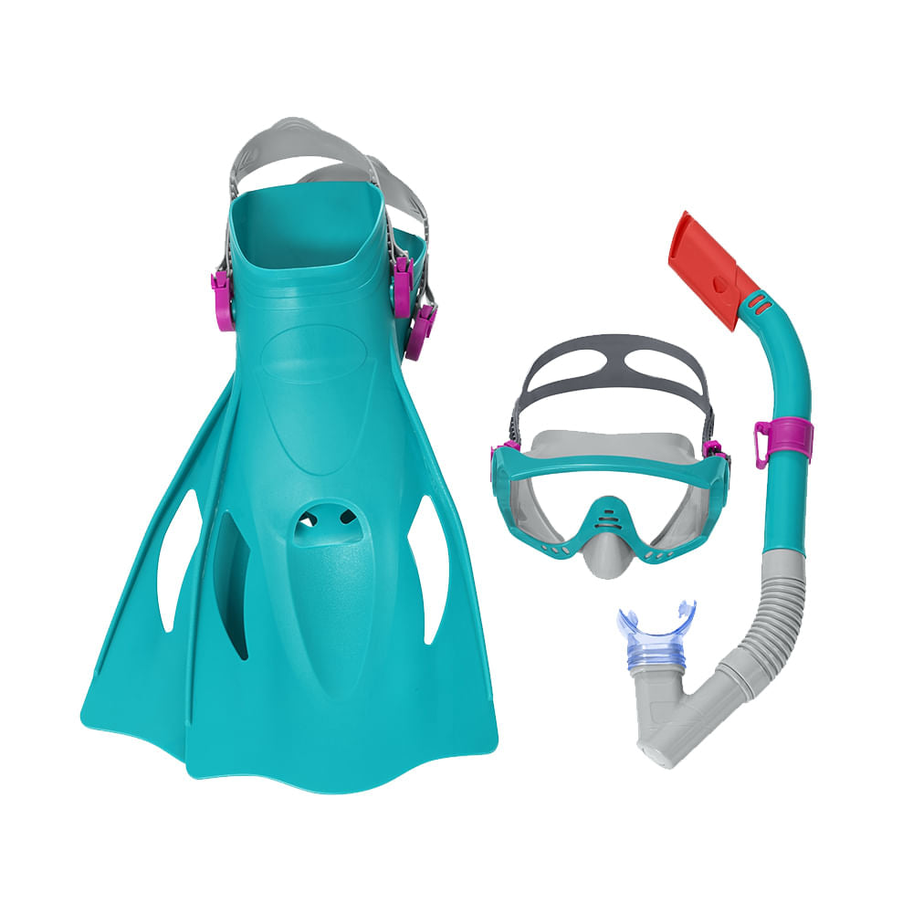 Kit de mergulho snorkel com máscara e pé de pato Spark adulto Bestway