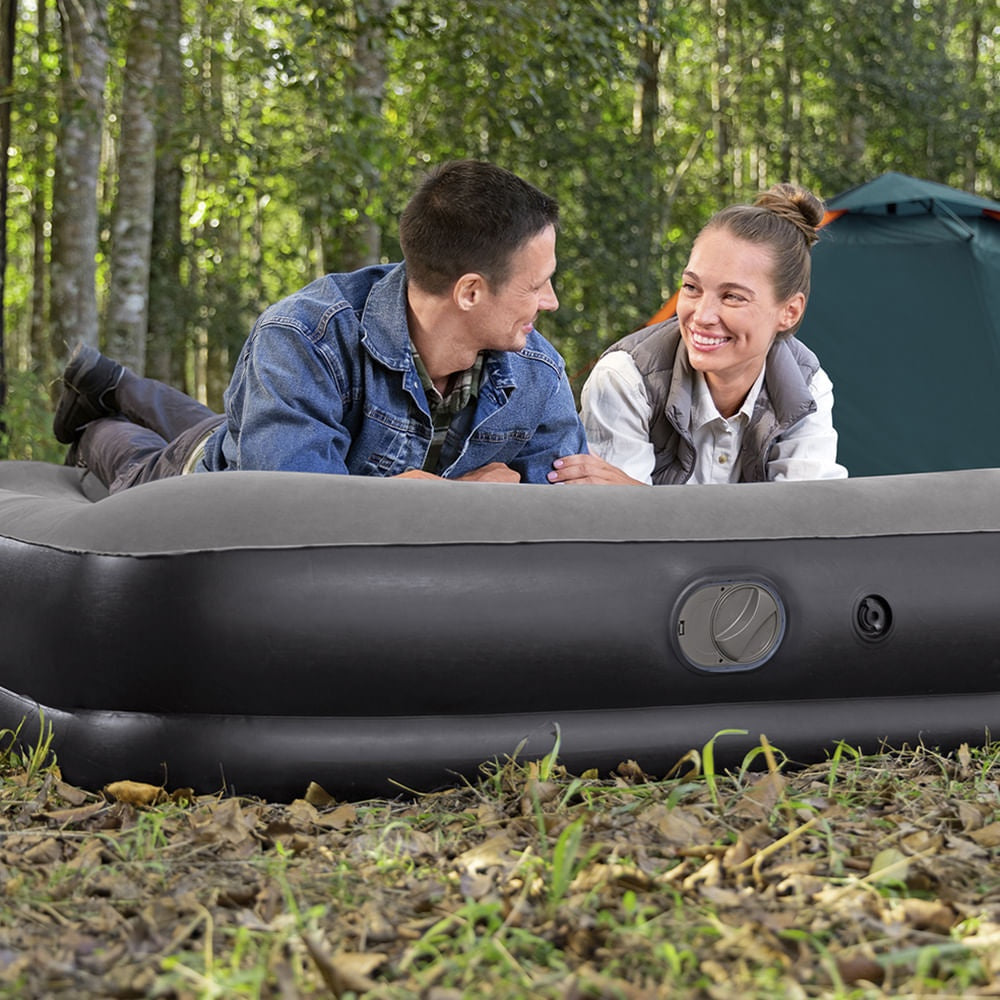 Colchão Inflável Bivolt 110/220v Queen Tritech USB Bestway