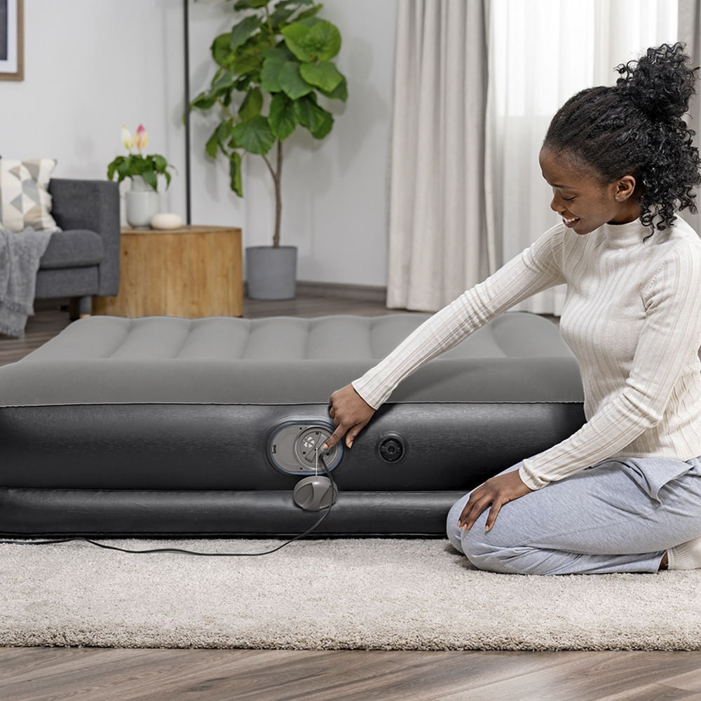 Colchão Inflável Bivolt 110/220v Queen Tritech USB Bestway