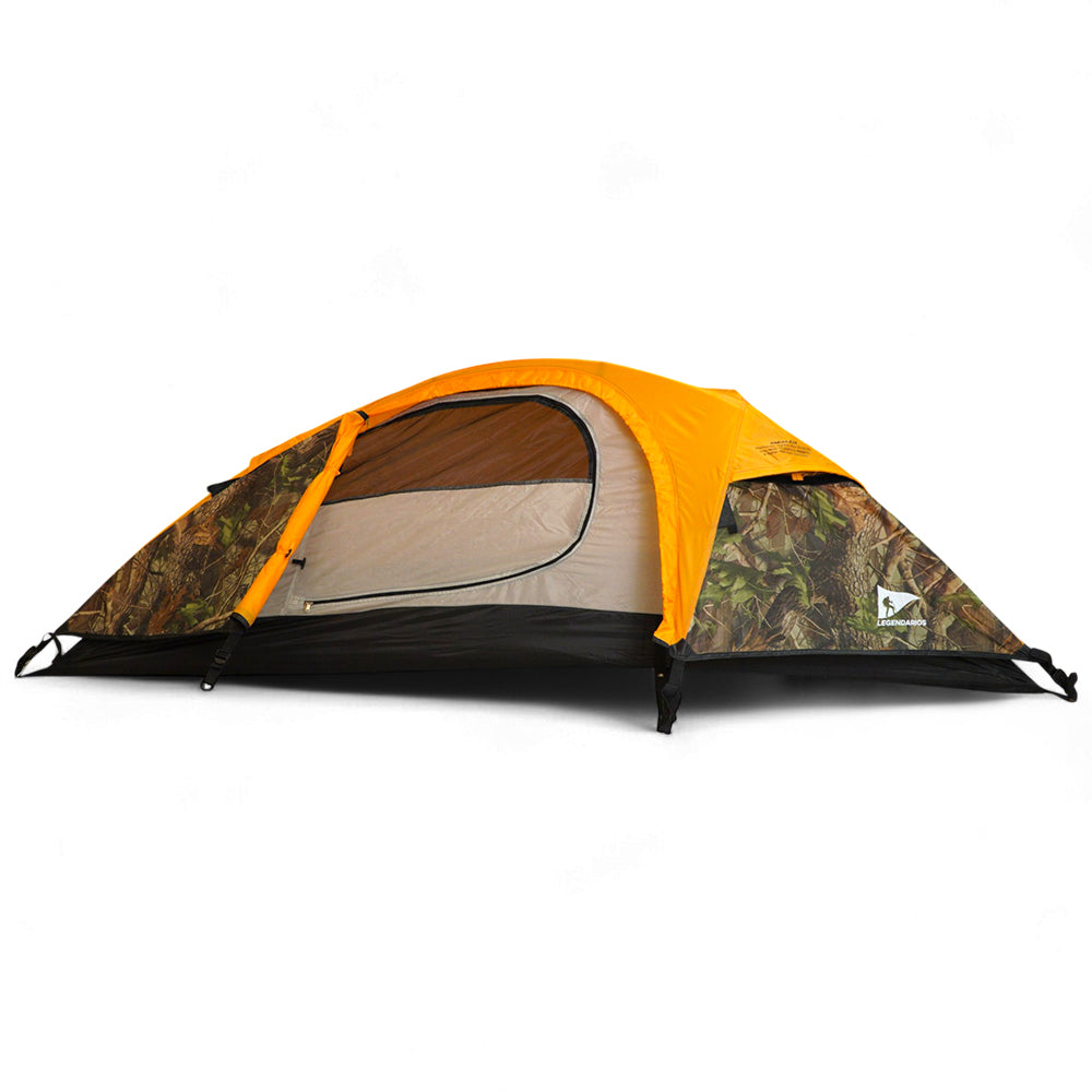 Barraca de Camping 1 Pessoa Legendários - Compacta e Leve para Trilha Solo, Impermeabilidade 2500mm, Estrutura em Fibra de Vidro e Poliéster Resistente, Ideal para Trekking e Expedições