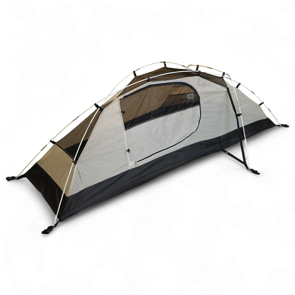Barraca de Camping 1 Pessoa Legendários - Compacta e Leve para Trilha Solo, Impermeabilidade 2500mm, Estrutura em Fibra de Vidro e Poliéster Resistente, Ideal para Trekking e Expedições