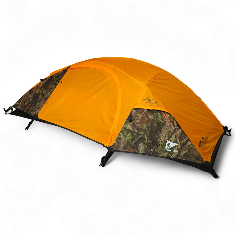 Barraca de Camping 1 Pessoa Legendários - Compacta e Leve para Trilha Solo, Impermeabilidade 2500mm, Estrutura em Fibra de Vidro e Poliéster Resistente, Ideal para Trekking e Expedições