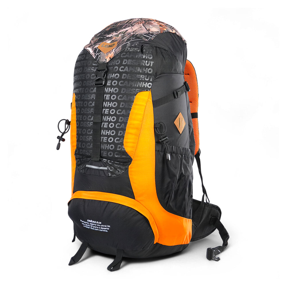 Mochila de Trilha Legendários Guará 50 Litros - Cargueira com Costado Acolchoado, Barrigueira Ajustável e Saída para Hidratação, Ideal para Camping, Expedições e Viagens de Aventura