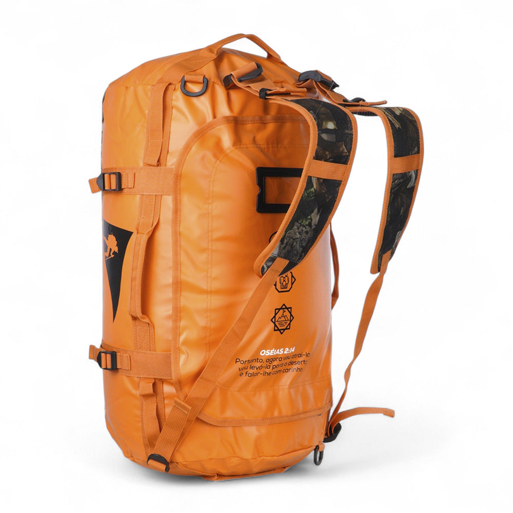 Mochila e Bolsa de Viagem Legendários Duffle Bag 50 Litros - Mala Híbrida em PVC 500D Tarpaulin Resistente à Água, com Divisória Interna, Ideal para Expedições, Academia e Aventuras ao Ar Livre