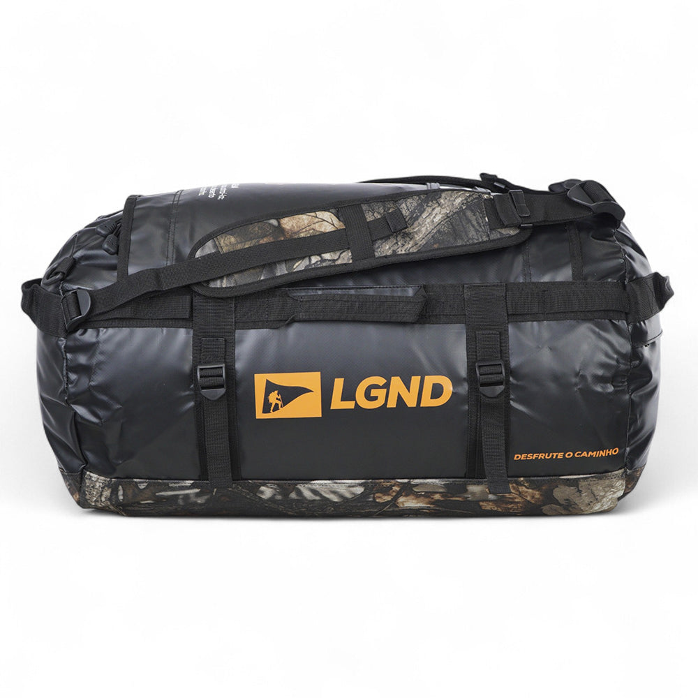 Mochila e Bolsa de Viagem Legendários Duffle Bag 50 Litros - Mala Híbrida em PVC 500D Tarpaulin Resistente à Água, com Divisória Interna, Ideal para Expedições, Academia e Aventuras ao Ar Livre
