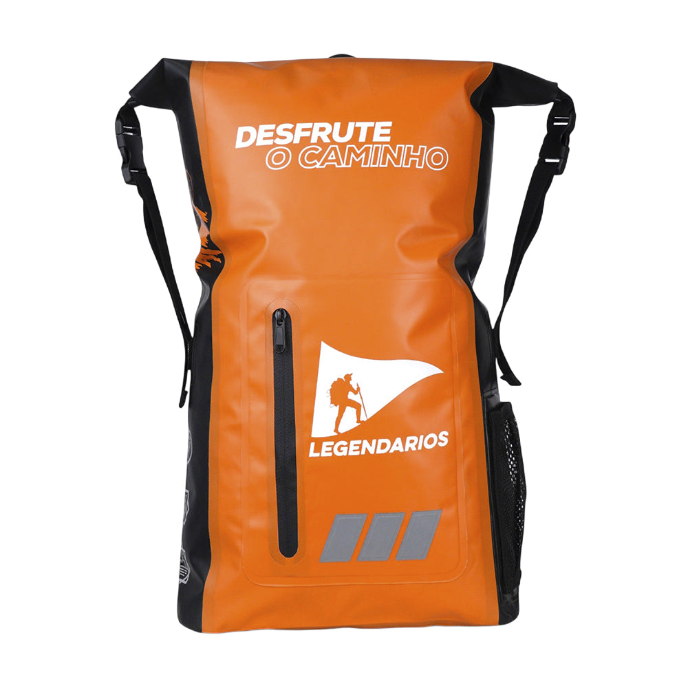 Mochila Estanque Legendários Duffle BKP 25 Litros Laranja: Bolsa Impermeável em PVC 500D Tarpaulin, Tecnologia Super Dry contra Água e Areia, Ideal para Pesca, Caiaque, Trilhas e Dias de Chuva