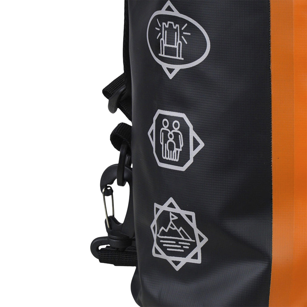 Mochila Estanque Legendários Duffle BKP 25 Litros Laranja: Bolsa Impermeável em PVC 500D Tarpaulin, Tecnologia Super Dry contra Água e Areia, Ideal para Pesca, Caiaque, Trilhas e Dias de Chuva